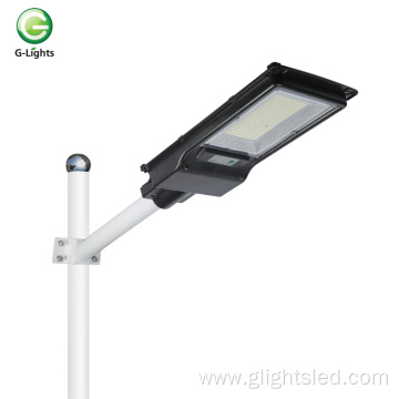 Outdoor ip65 smd 100 200 watt all in one solar led road lamp